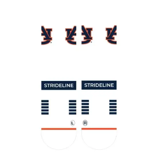 NCAA Auburn Tigers Premium Knit Crew Socks - White image {1}