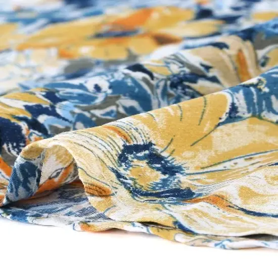 Allegra K Women's Boho Floral High Waist Split A Line Midi Skirt image {5}