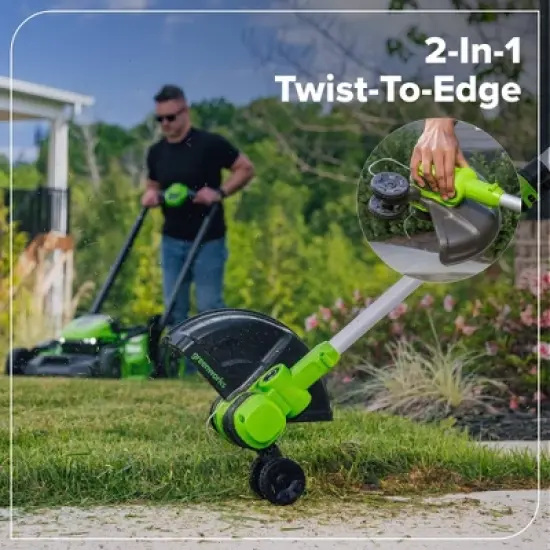 Greenworks POWERALL 3pc Combo Kit - 21" Lawn Mower 12" String Trimmer 320 CFM Leaf Blower w/ batteries and charger image {9}