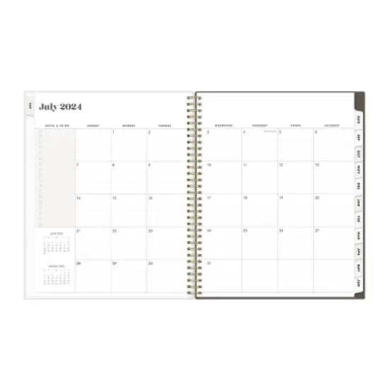 The Everygirl X Day Designer 2024-25 Weekly/Monthly Planner 11"x8.5" Wirebound Frosted Cover Senegal Tan: Adult Stationery, Tabs image {5}
