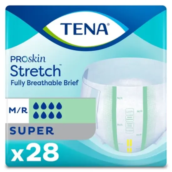 TENA ProSkin Stretch Super Incontinence Briefs, Heavy Absorbency, Unisex image {4}