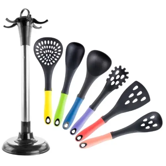 MegaChef 7 Piece Nylon Kitchen Utensil Set in Assorted Colors image {10}