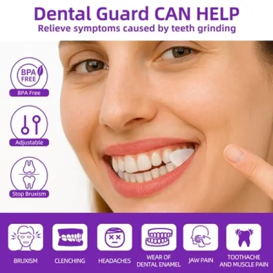 YEVYO 2PCS Mouth Guard for Teeth Grinding - Sleep Mouth Guard for Nighttime TMJ Clenching Relief - Dental Night Guards for Adults with Travel Case image {3}