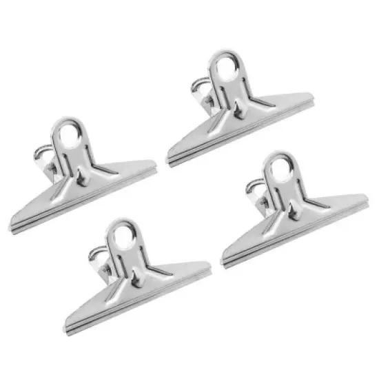 Unique Bargains Spring Loaded Office Metal Binder Clip 4 Pcs image {3}