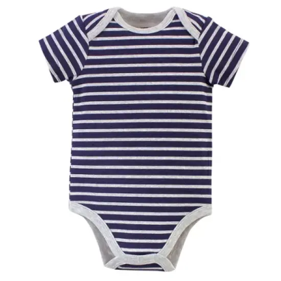 Hudson Baby Infant Boy Cotton Bodysuits 5pk, Whaley Handsome image {2}