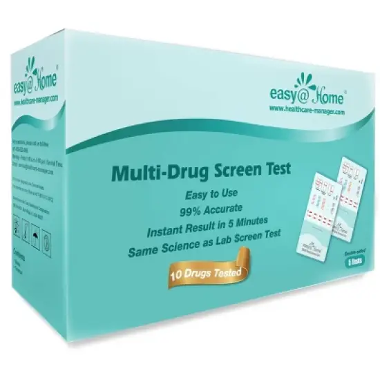 easy@Home 10 Panel Instant Drug Test Kit &ndash; 5pk image {1}