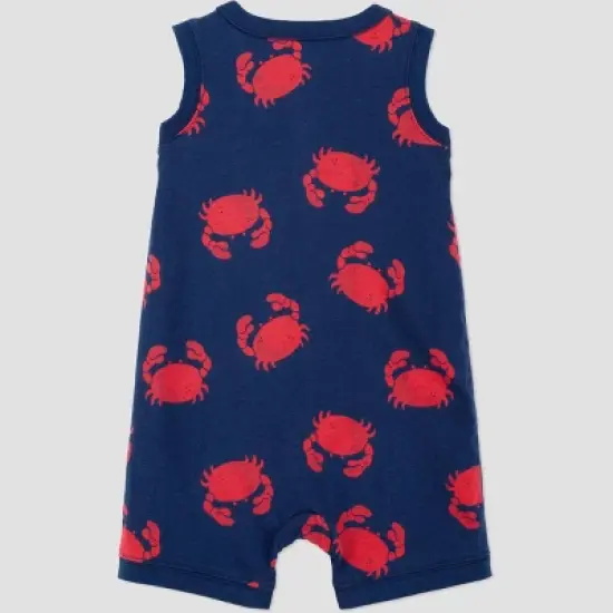 Carter's Just One You&reg; Baby Boys' Crab Romper - Navy Blue/Red image {1}