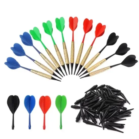GSE 12 Pcs of 16 Grams Soft Tip Darts, Bar Dart, Plus 60 Free Dart Tips (Plastic) image {8}