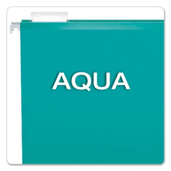 Pendaflex Reinforced Hanging Folders 1/5 Tab Letter Aqua 25/Box 415215AQU image {2}