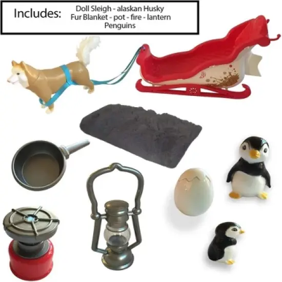 The New York Doll Collection 18 Inch Doll Winter Sleigh Set image {2}