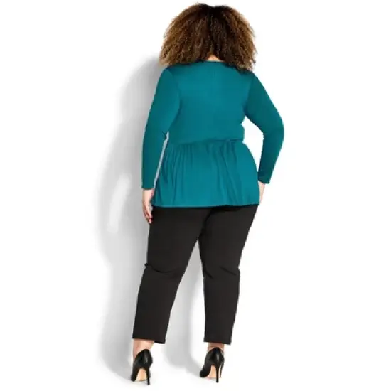 Women's Plus Size Abigail Top - teal | AVENUE image {1}