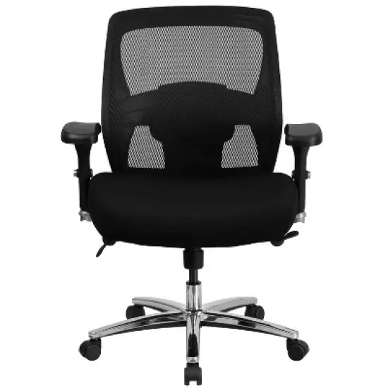 Flash Furniture HERCULES Series 24/7 Intensive Use Big & Tall 500 lb. Rated Black Mesh Executive Ergonomic Office Chair with Ratchet Back image {8}