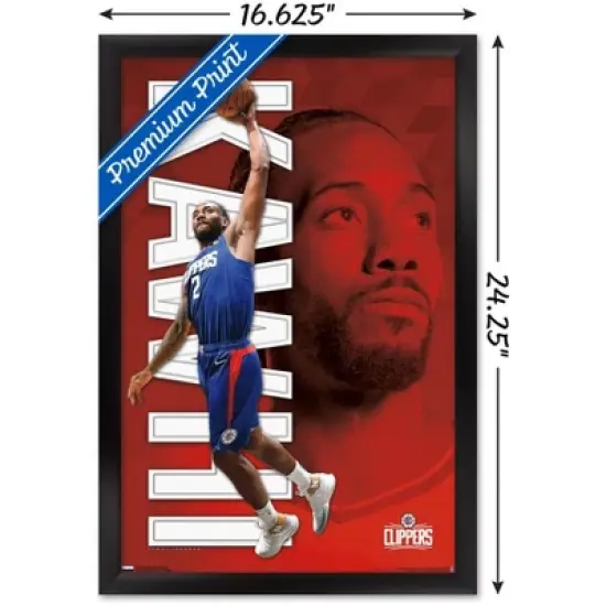 Trends International NBA Los Angeles Clippers - Kawhi Leonard 19 Framed Wall Poster Prints image {2}
