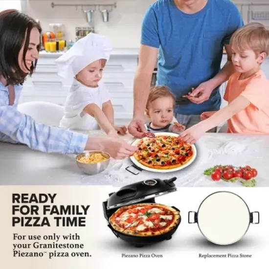 Granitestone Piezano 12 Inch Ceramic Pizza Stone for Oven or Grill image {6}