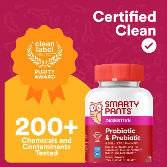SmartyPants Adult Prebiotic & Probiotic Chewables for Digestive & Immune Support Capsules - 60ct image {8}