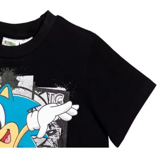 SEGA  Sonic The Hedgehog    Toddler Boys Graphic T-Shirt Mesh Shorts Set  image {5}