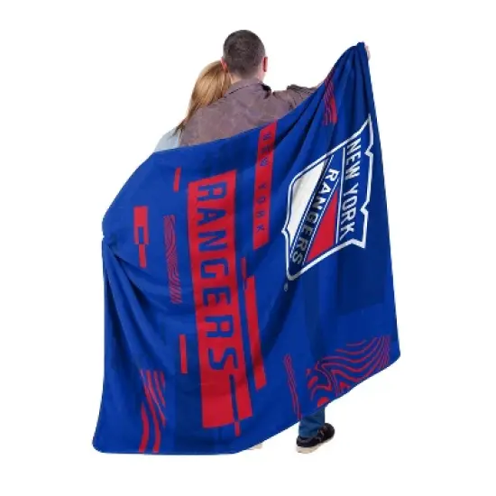 NHL New York Rangers Digitized 60 x 80 Raschel Throw Blanket image {2}