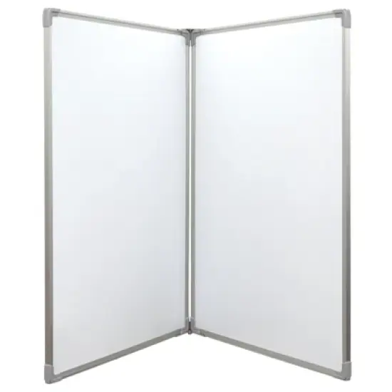 Excello Global Products 40" x 60" Wall Mounted Split Folding Whiteboard image {5}
