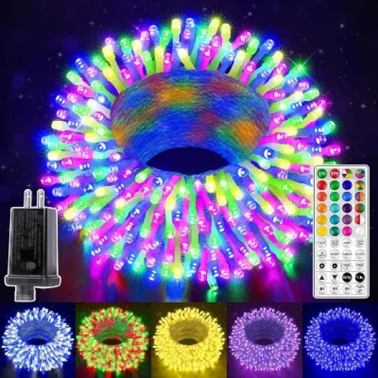 Ollny 100 LED Christmas RGB String Lights (Clear Cable, Connectable, 130 Modes) image {5}