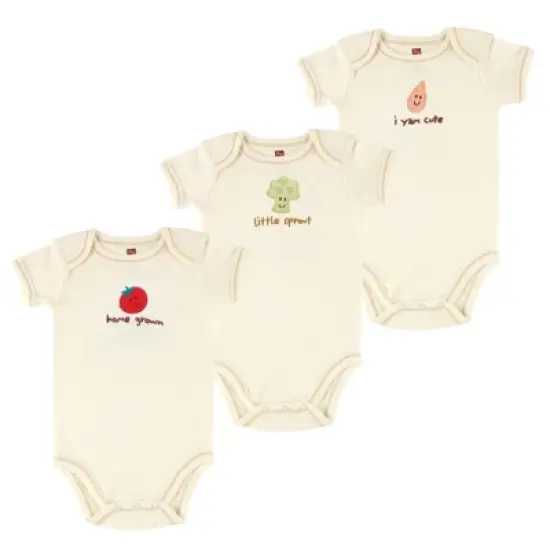 Touched by Nature Organic Cotton Bodysuits 3pk, Tomato image {1}