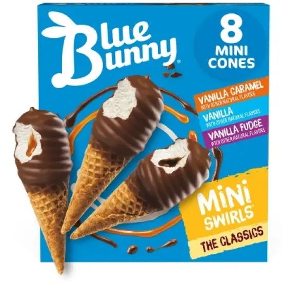 Blue Bunny Frozen Mini Swirls Variety Pack - Classics - 8ct image {9}
