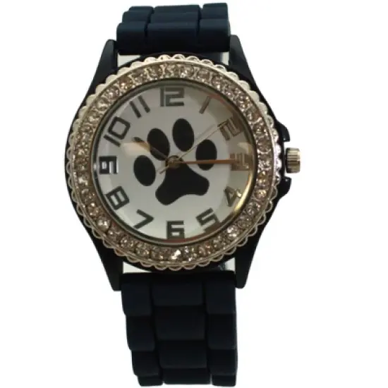 Olivia Pratt Every Day Silicone Paw and Rhinestones Colorful Women Watch image {8}