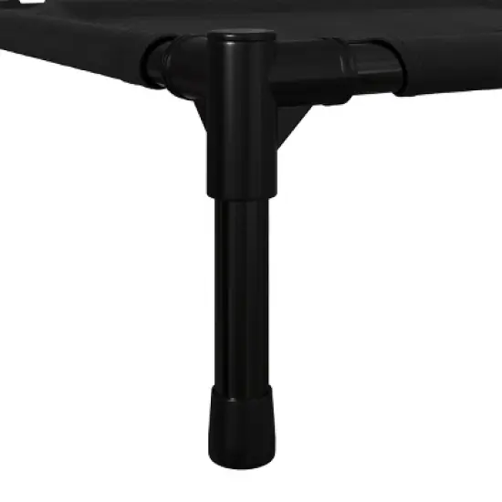 Elevated Dog Bed - 36x30-Inch Portable Pet Bed with Non-Slip Feet - Indoor/Outdoor Dog Cot or Puppy Bed for Pets up to 80lbs by PETMAKER (Black) image {4}