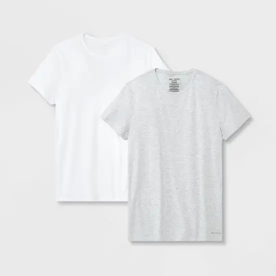 Pair of Thieves Men's 2pk Crew Undershirt - Gray/White image {3}