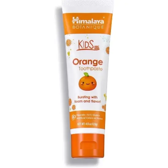 Himalaya Botanique Kids Toothpaste, Orange Flavor 4 oz, 1 Pack image {6}