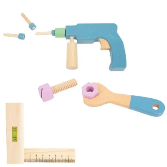 Small Foot Wooden Toys Premium Nordic Toolbox Playset image {2}