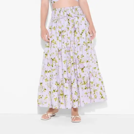 Women's Tiered Maxi A-Line Skirt - Wild Fable&trade; Mauve image {1}