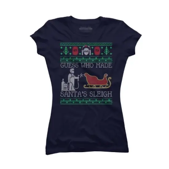 Junior's Design By Humans Christmas Welder Welding Xmas Funny Welder Ugly Christmas Sweate By pahari T-Shirt image {4}