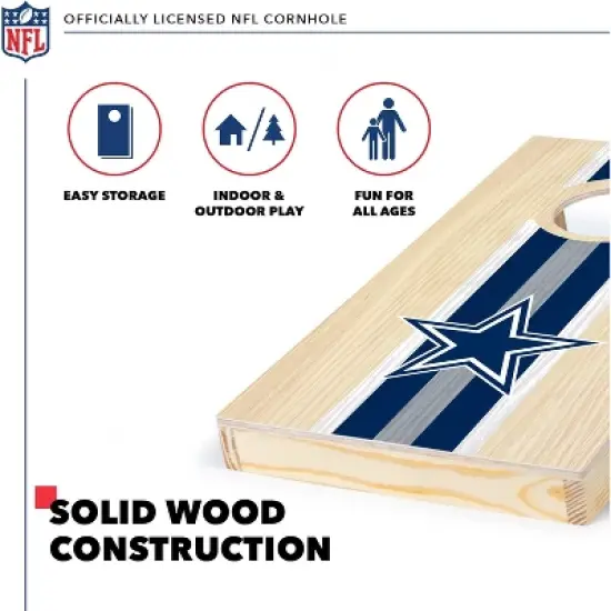 NFL Dallas Cowboys 1'x2' Wood Cornhole Set image {2}