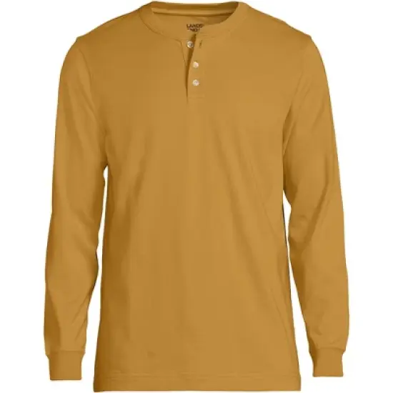 Lands' End Men's Super-T Long Sleeve Henley Shirt image {12}