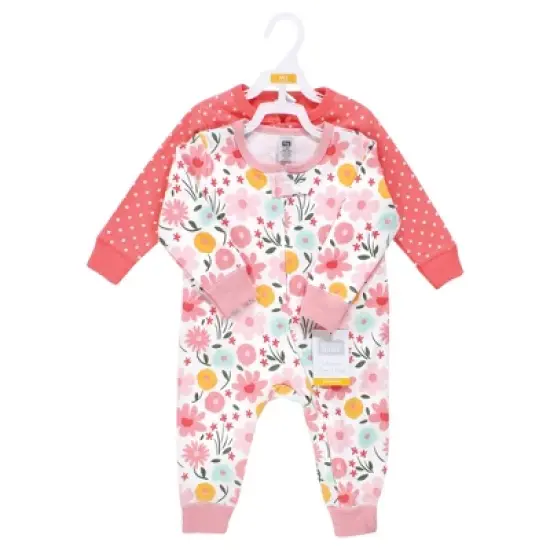 Hudson Baby Infant Girl Cotton Sleep and Play, Floral image {1}