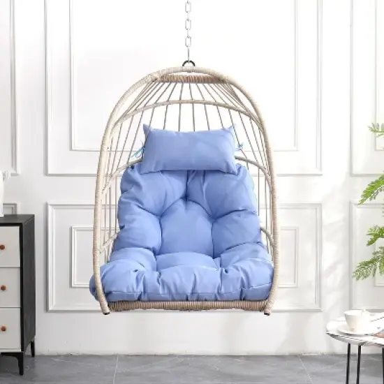 YOOCOZZ Outdoor Rattan Egg Swing Chair image {11}