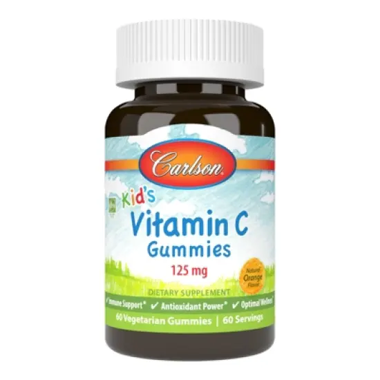 Carlson - Kid's Vitamin C Gummies, 125 mg, Immune Support, Orange image {4}