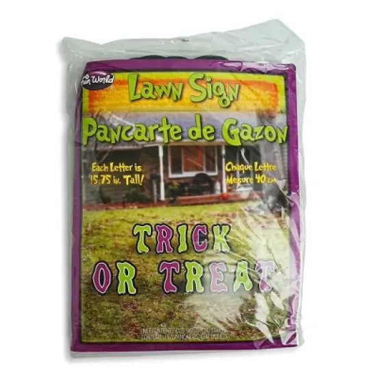 Funworld Trick Or Treat 15.75 Inch Letters Halloween Yard Sign image {1}