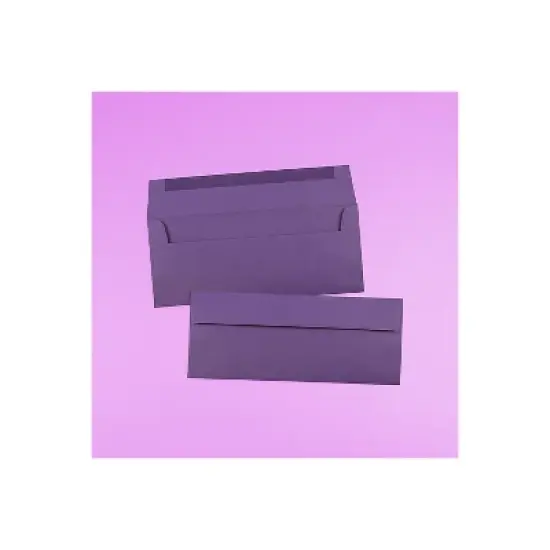 JAM Paper #10 Business Envelopes 4.125 x 9.5 Dark Purple 50/Pack (563912516I) image {3}