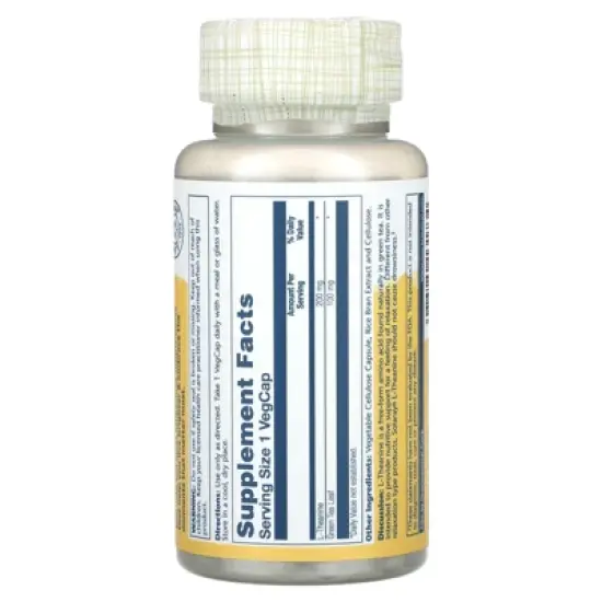 Solaray L-Theanine With Green Tea, 90 VegCaps image {1}