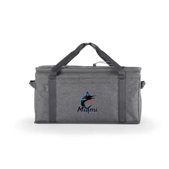 MLB Miami Marlins 64 Can Collapsible Cooler - Heathered Gray image {5}