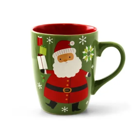 Gibson Home Santa Smile 4 Piece 15 Ounce Stoneware Mugs in Assorted Designs image {8}