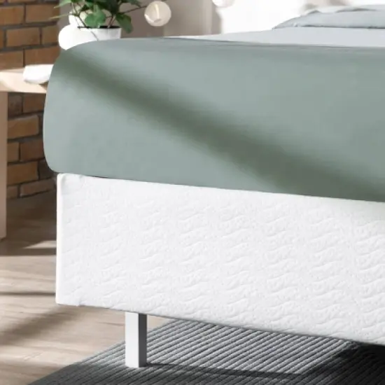 Metal Smart BoxSpring Mattress Base with Quick Assembly Gray - Zinus image {5}