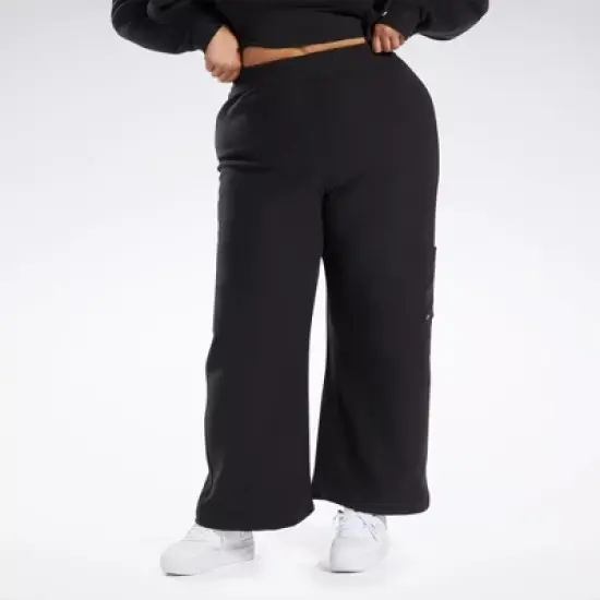Reebok Classics Reverse Fleece Wide Leg Pants (Plus Size) Womens Athletic Pants image {7}