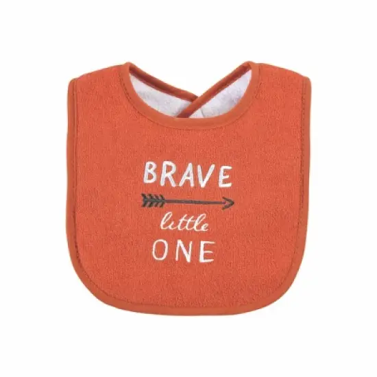 Hudson Baby Infant Boy Cotton Terry Drooler Bibs with Fiber Filling, Boy Gray Woodland, One Size image {8}