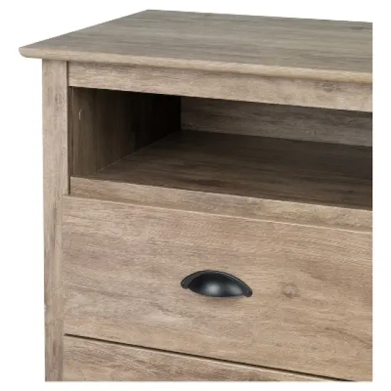 Salt Spring 2 - Drawer Nightstand - Drifted Gray - Prepac image {3}
