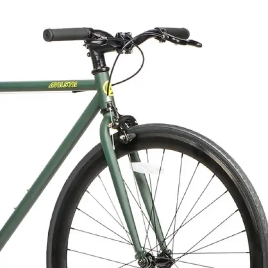 AVASTA BA9002WF-4 700C 54 Inch Single Speed Loop Fixed Gear Urban Commuter Fixie Bike with High-TEN Steel Frame for Adults 5' 6" to 5' 11", Green image {2}
