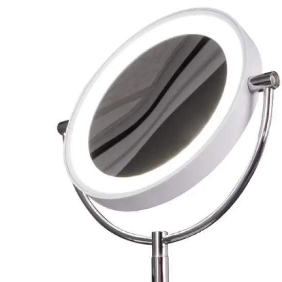 Makeup Mirror with Qi Charging Stand White (Includes LED Light Bulb) - OttLite image {5}