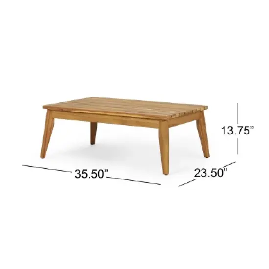 GDFStudio Hueber Outdoor Acacia Wood and Rope 4 Seater Chat Set with Cushions, Teak, Light Brown, and Beige image {4}