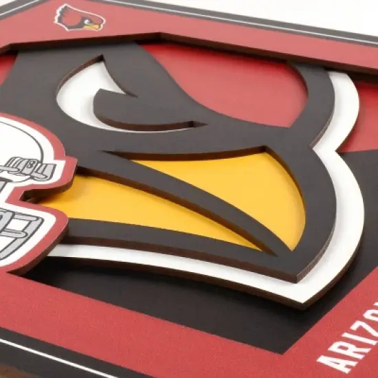 NFL Arizona Cardinals 3D Logo Series Wall Art - 12"x12" image {3}